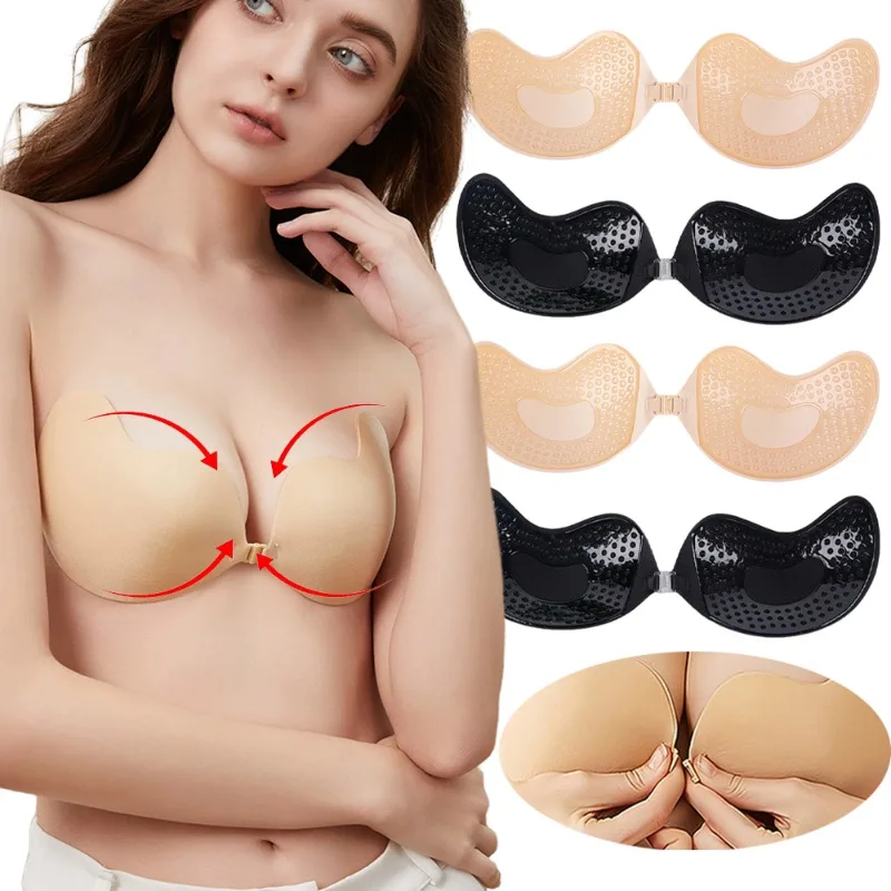 Plunge Bra Push Up - 1/2Pc Invisible Push Up Bra Summer