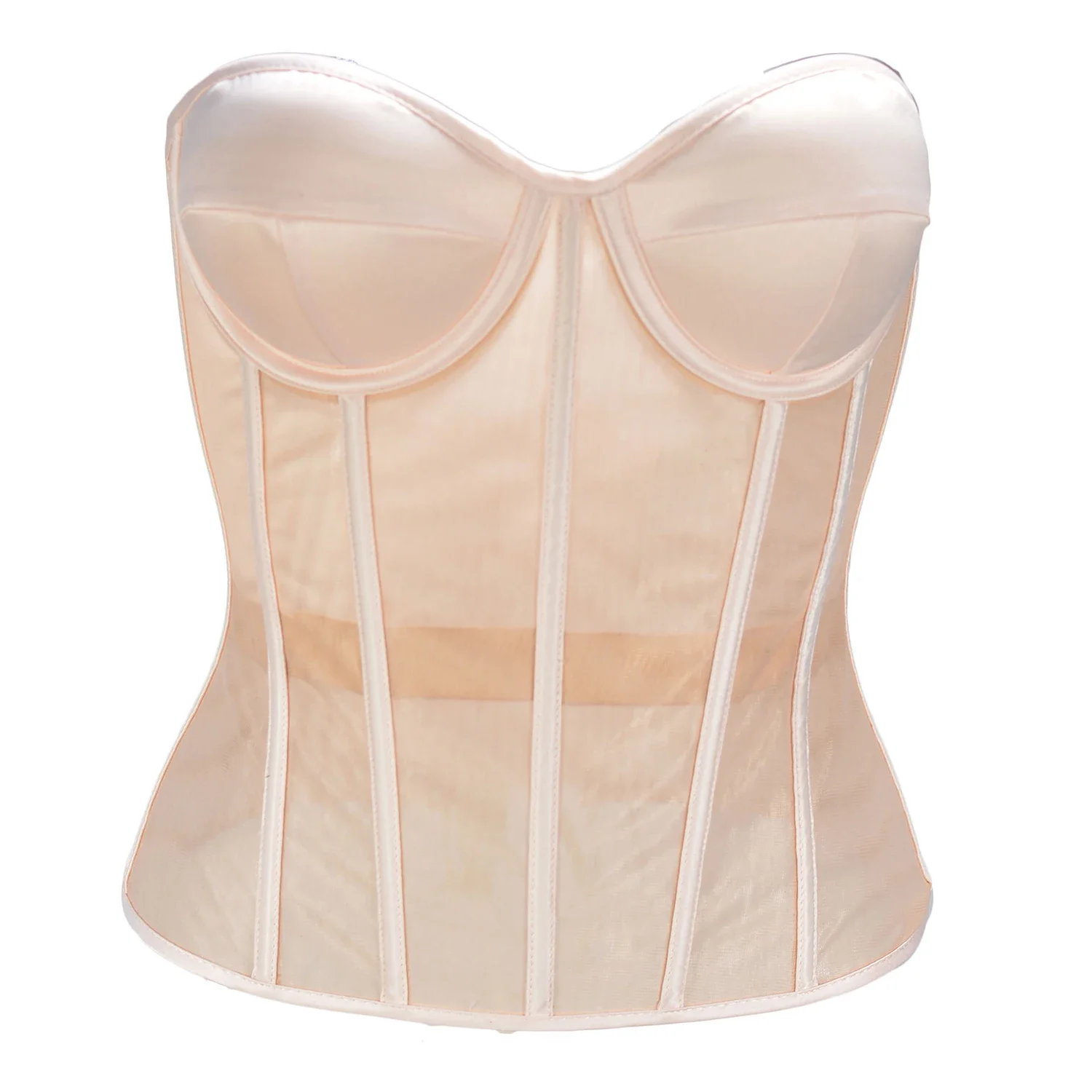 Abdominal Corset Double Layer  - Sheer Mesh Bra ulasan dan harga