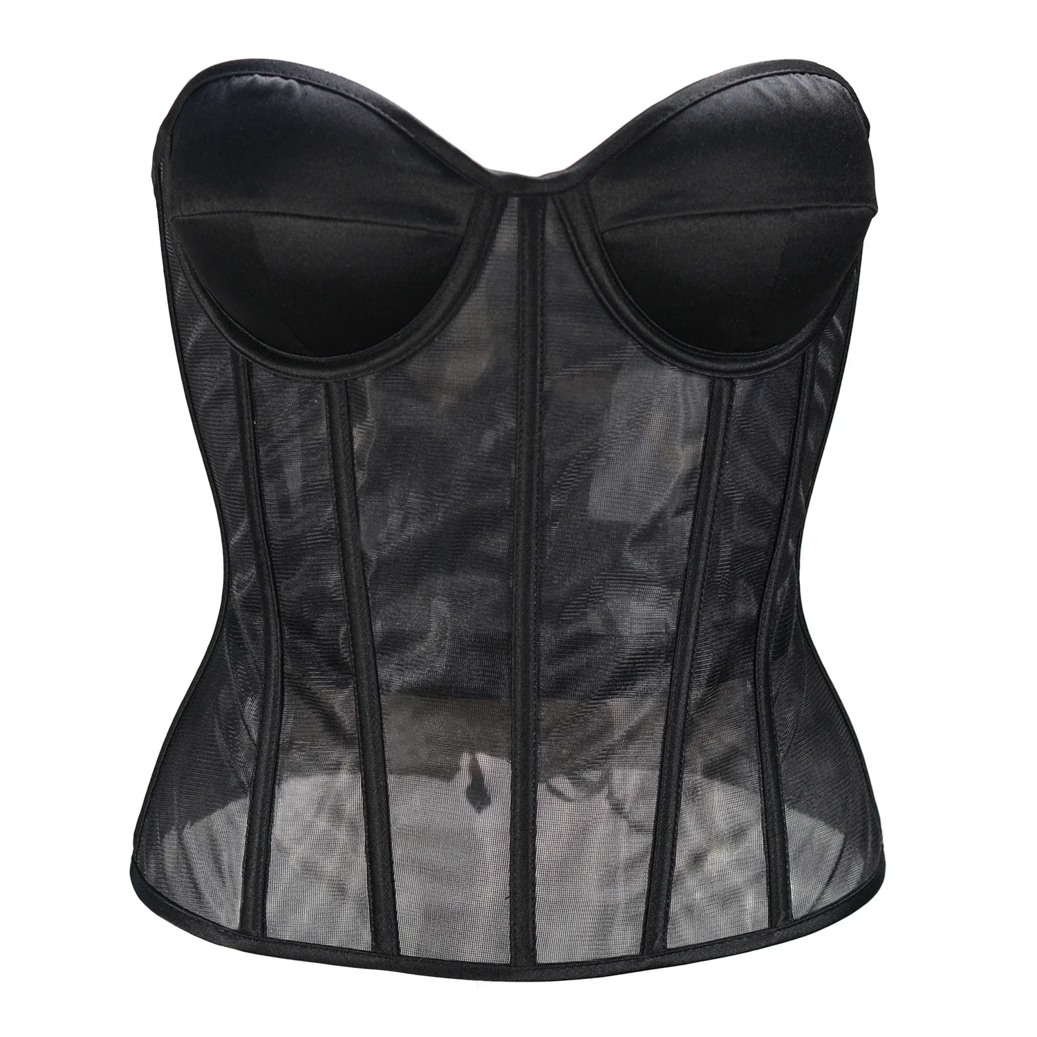 Abdominal Corset Double Layer  - Sheer Mesh Bra ulasan dan harga