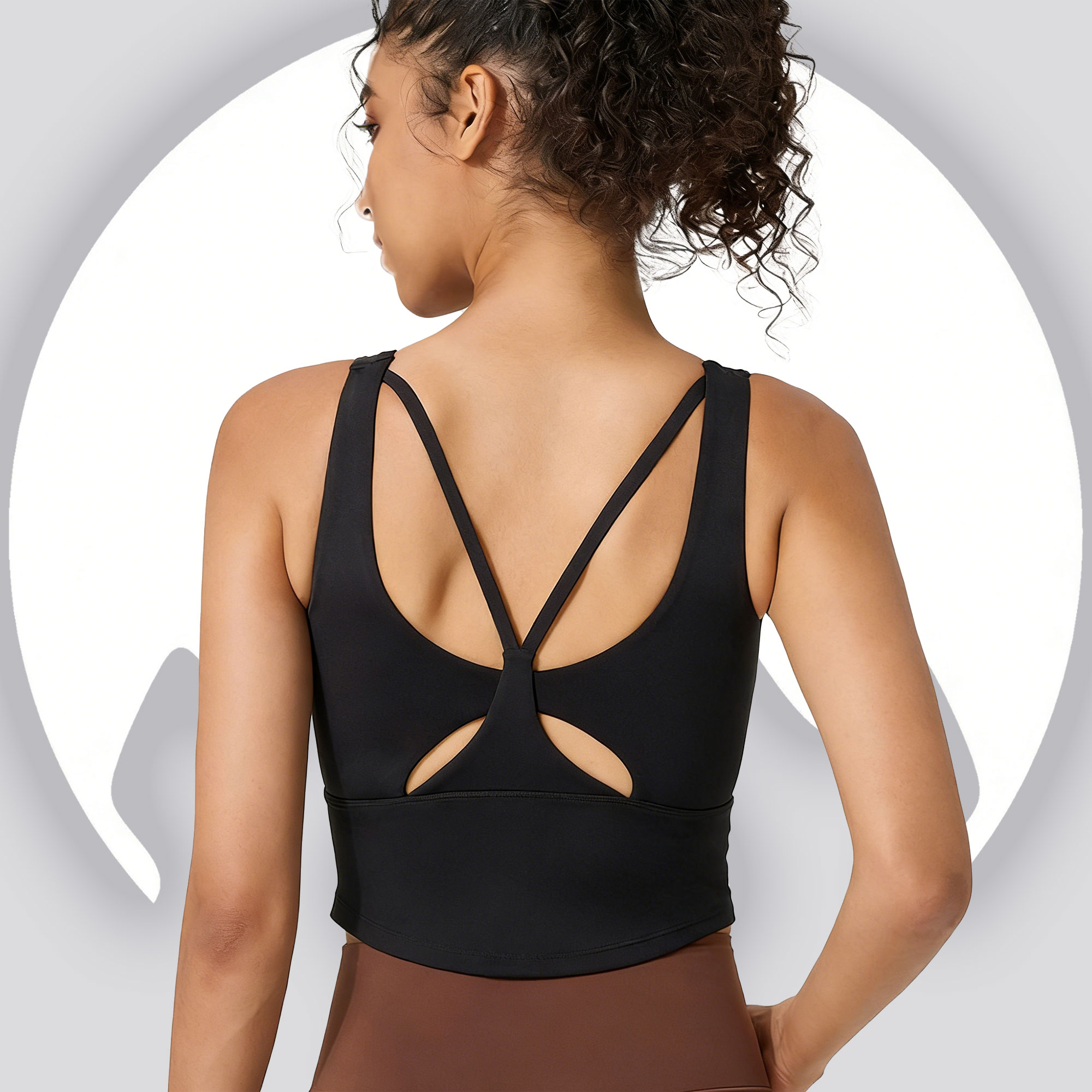 Women's Fixed Cup Yoga Sports  - Sports Bra Racerback ulasan dan harga