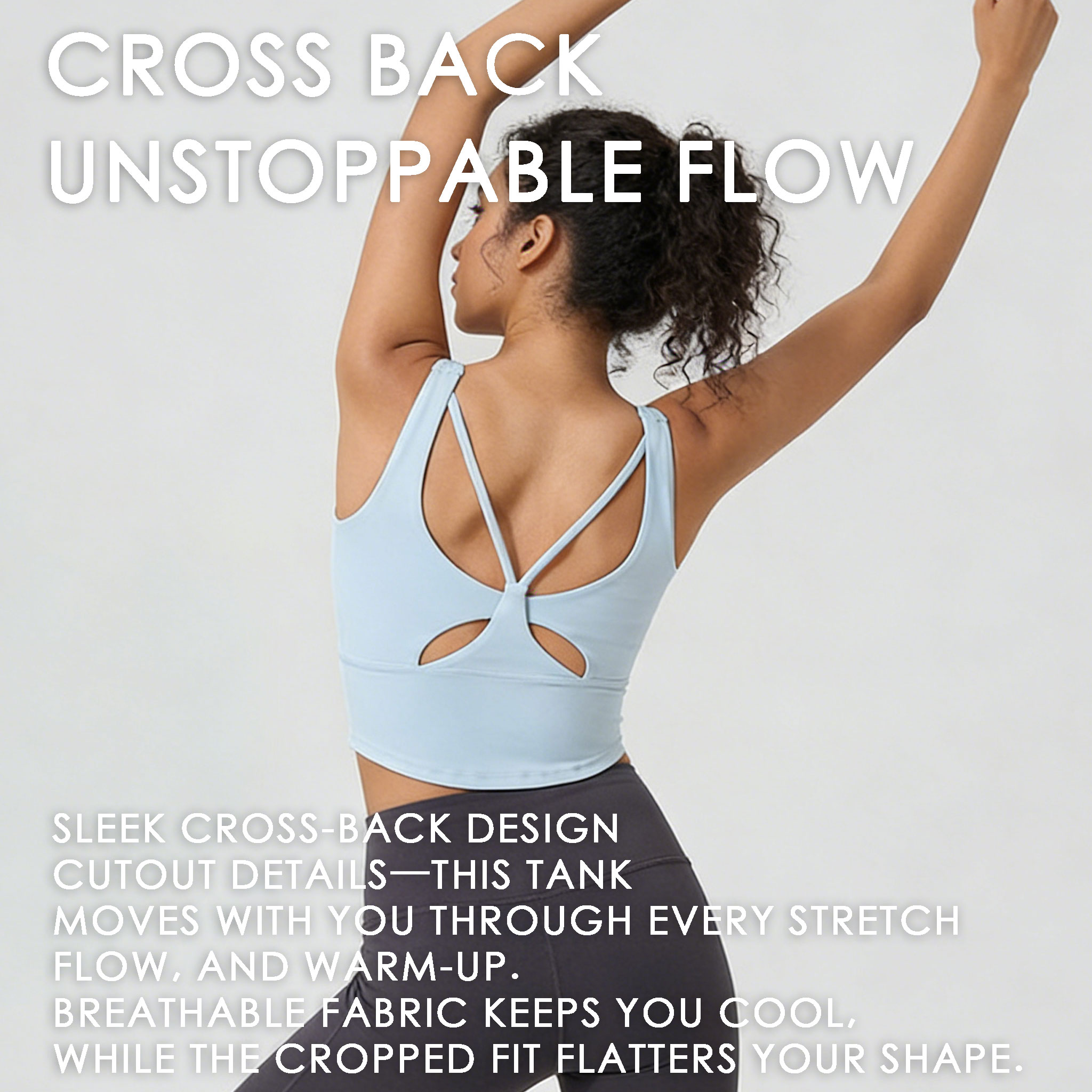 Women's Fixed Cup Yoga Sports  - Sports Bra Racerback ulasan dan harga