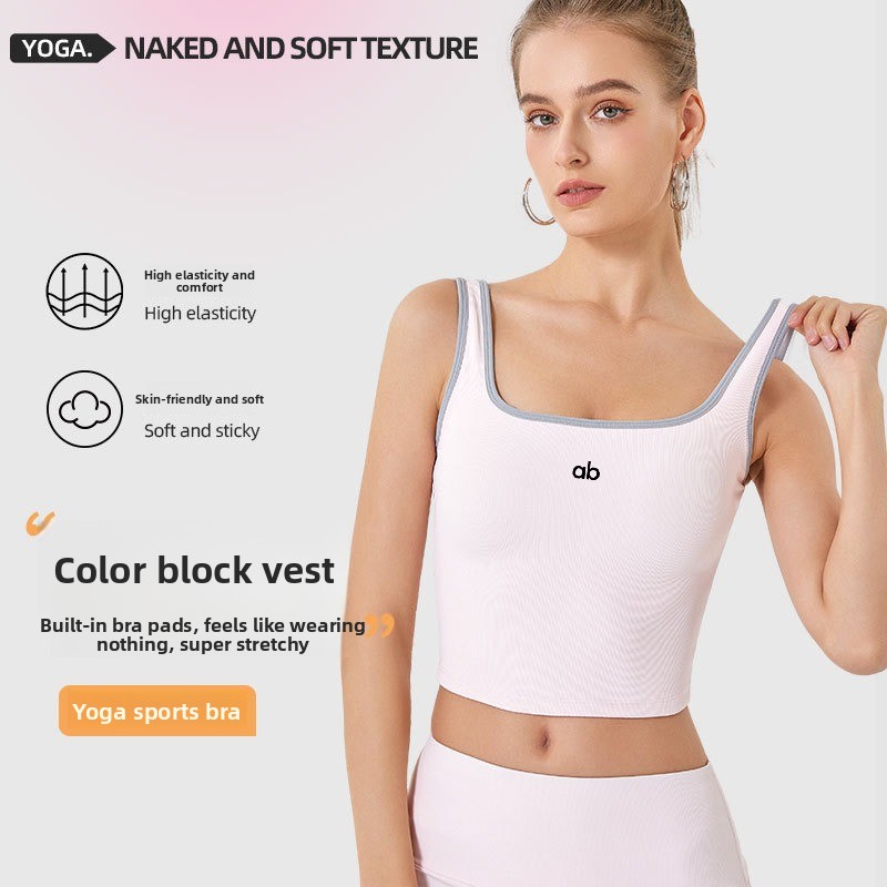Women Summer Ribbed Yoga Tank  - Underwire Bra Padded ulasan dan harga