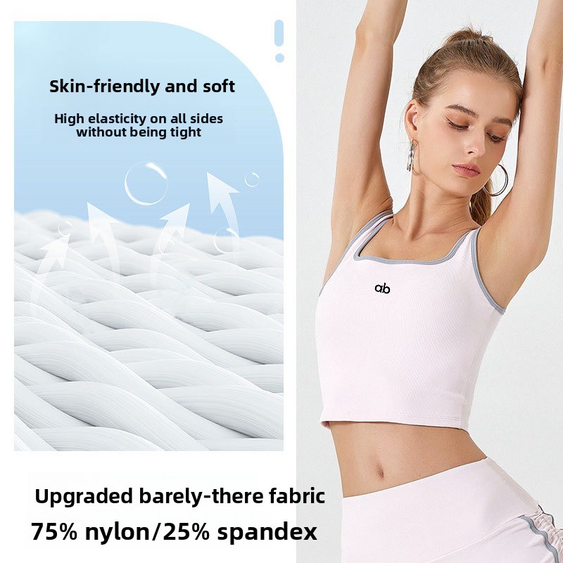 Women Summer Ribbed Yoga Tank  - Underwire Bra Padded ulasan dan harga