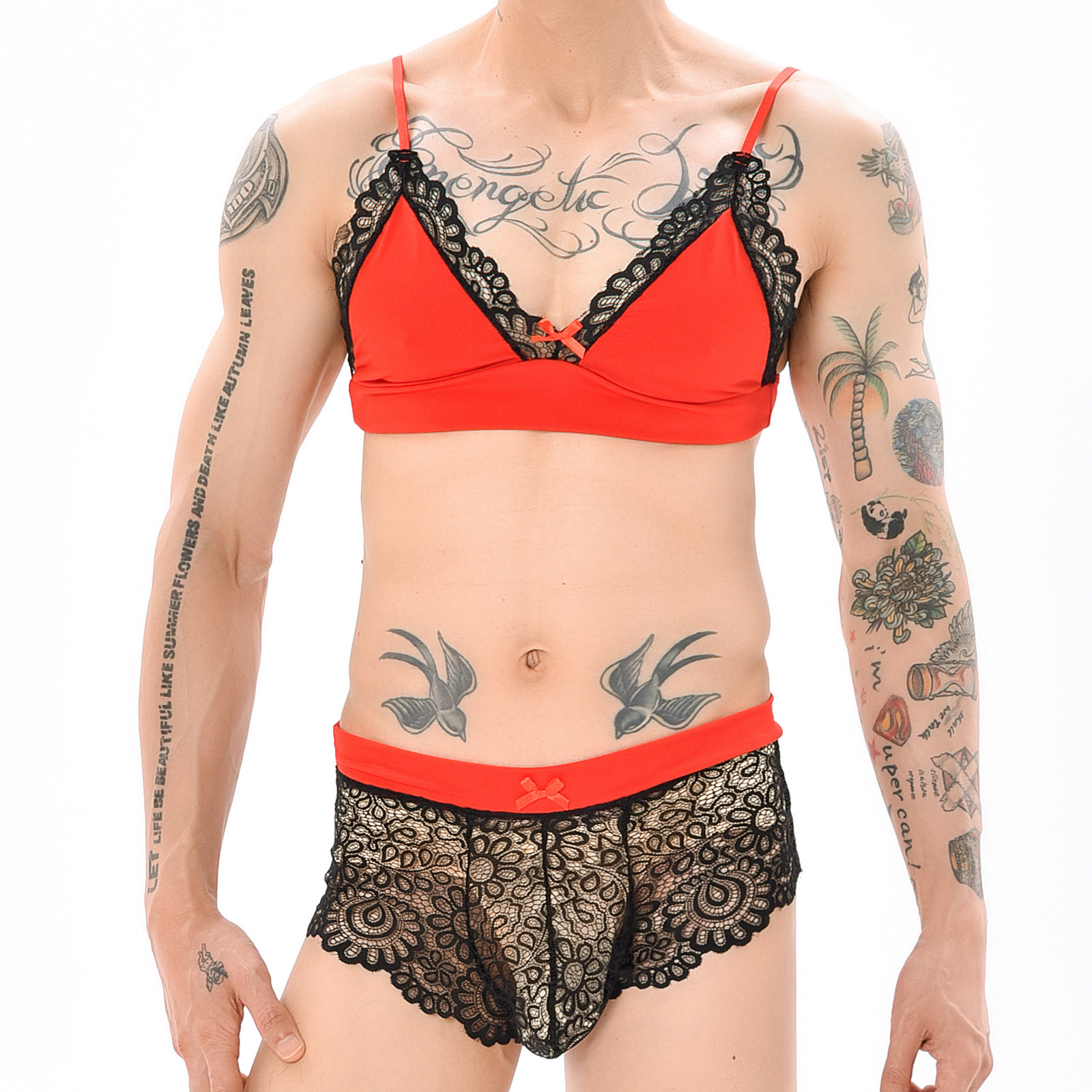 Men Sexy Crossdressing Erotic  - Sheer Mesh Bra ulasan dan harga