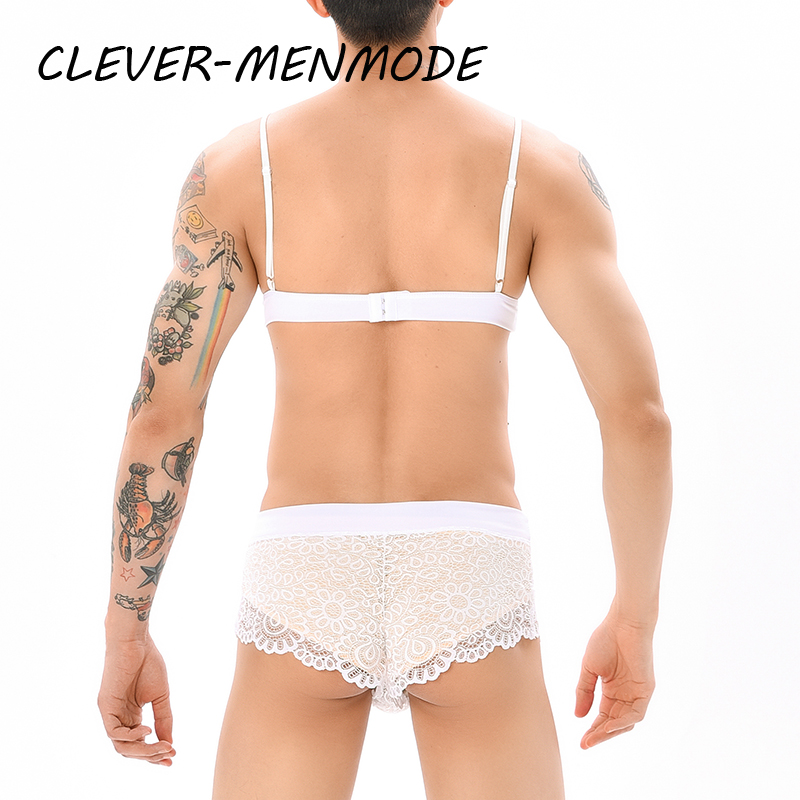 Men Sexy Crossdressing Erotic  - Sheer Mesh Bra ulasan dan harga